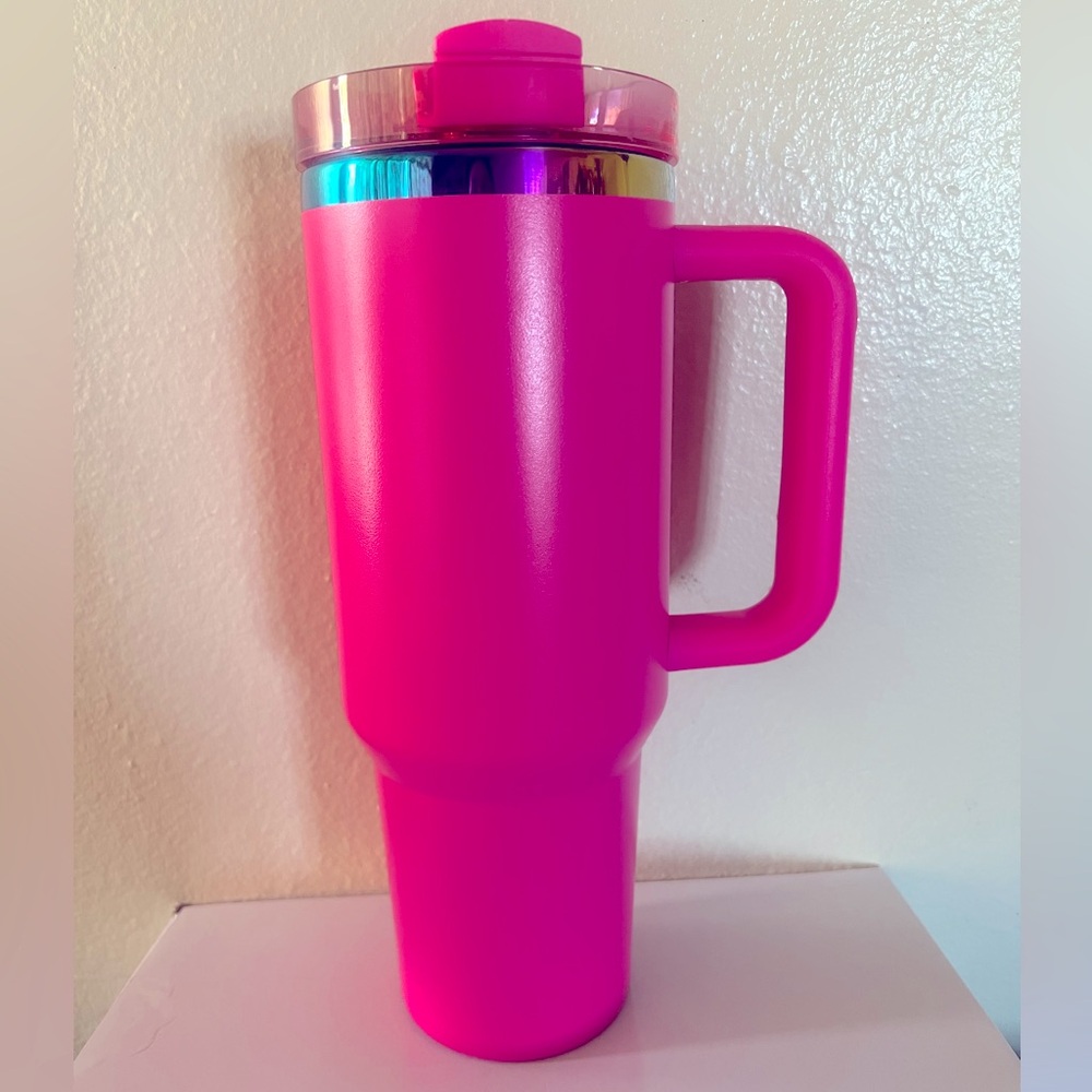 Hot pink tumbler
